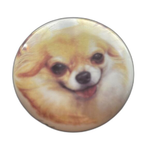 Vintage Chihuahua Long Hair Dog Fine Porcelain Paperweight ~Signed ~Gift - Picture 3 of 8